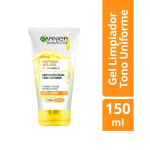 Gel Limpiador Express Aclara Tono Uniforme 150 ml Garnier Skin Active