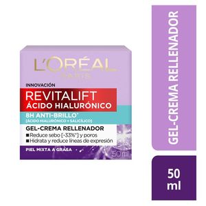 Gel Crema Anti Brillo Revitalift Ácido Hialurónico L'Oréal Paris Sin Expert